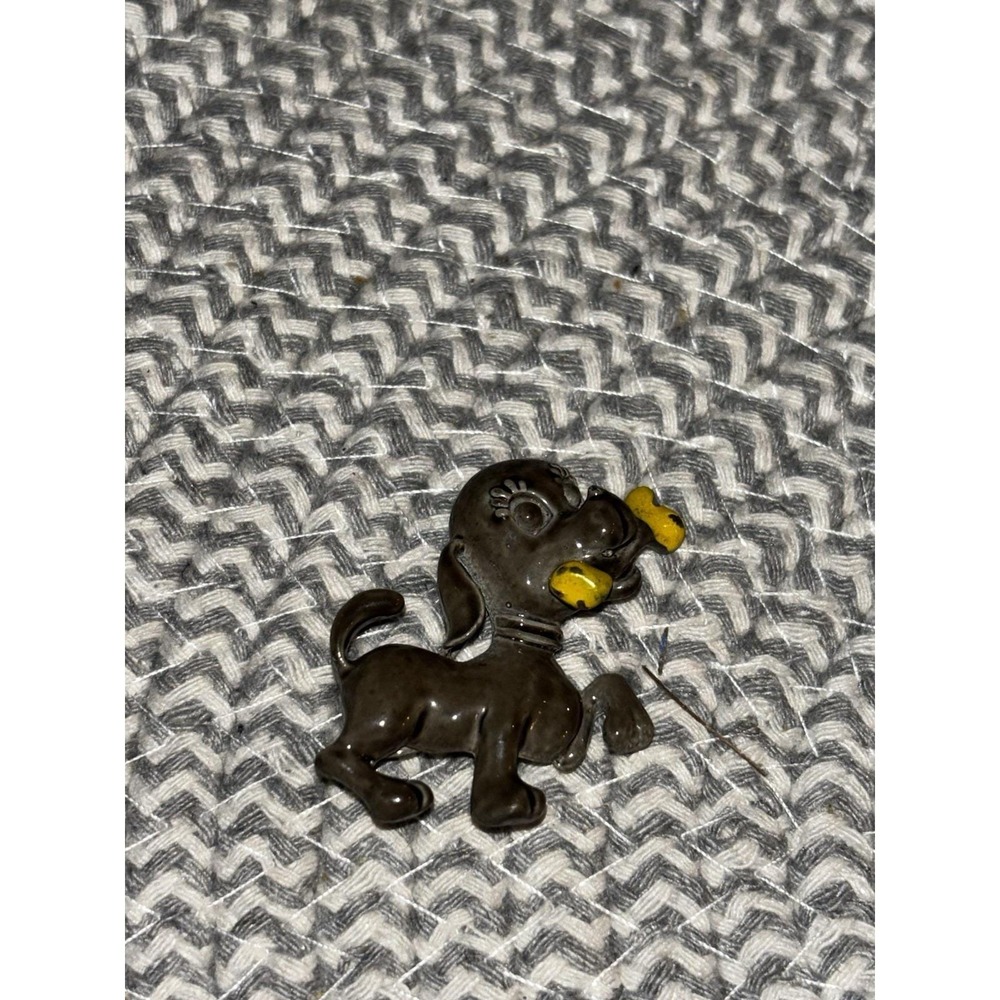 Vintage Enamel Strolling Dog
